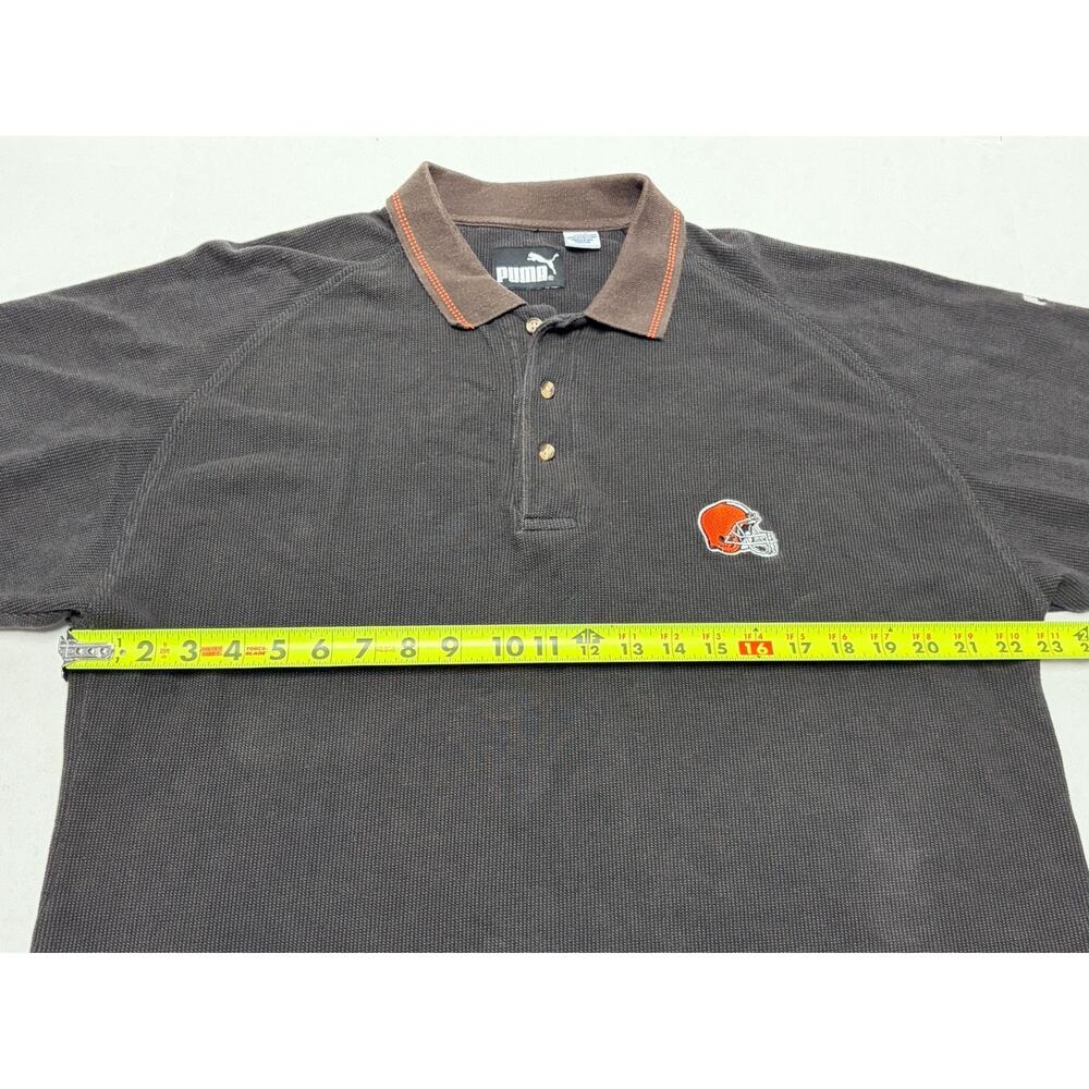 VTG 90’s Clevland Browns Men’s Puma Polo Shirt Size Large - Picture 4 of 8